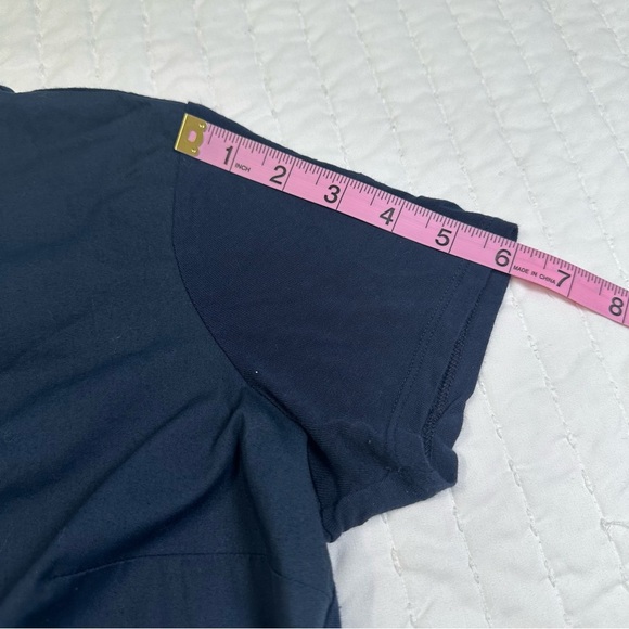 Simply Vera Vera Wang Casual Navy Pleated Neutral Blouse - Picture 6 of 11